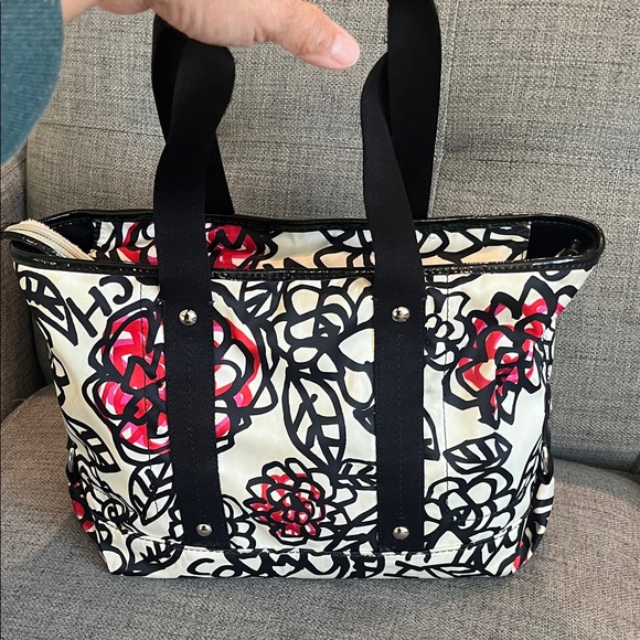 COACH Poppy Daisy Floral Graffiti Kyra Tote Bag 14.5”x10”x4” Preloved - Picture 8 of 17